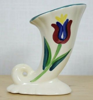 Purinton Cornucopia Vase With Tulip Decoration
