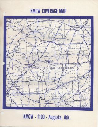 Kmcw 1190 Augusta Arkansas Radio Coverage Map