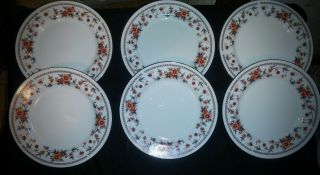 (6) Sheffield Anniversary Porcelain Fine China Dessert/salad/side Plates - 6 1/2 "