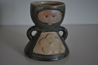 Vintage Ceramic Uctci Art Pottery Stoneware Japan Girl Vase