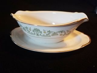 Style House Fine China Gravy Boat With Attached Underplate Contessa Vintage