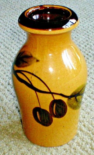 Vintage Scheurich W Germany 523 18 Pottery Vase Art Deco German Mid Century