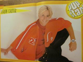 Aaron Carter,  Mandy Moore,  Double Two Page Centerfold Poster