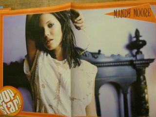 Aaron Carter,  Mandy Moore,  Double Two Page Centerfold Poster 2