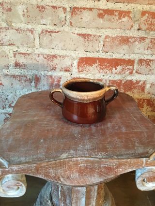 Mccoy Usa Pottery Brown Drip Soup Bowl Brown Potery,  Vintage,  Planter