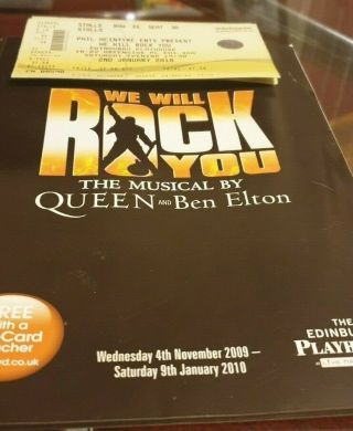 Queen We Will Rock You Tour Programme With Tickets