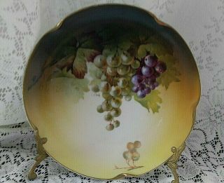 Bavaria J& C China Louise 8 1/2 " Inch Hand Painted Signed Plate Germany Evc