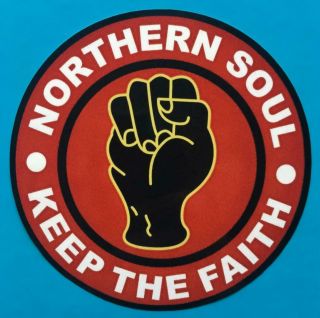 Northern Soul Record Box Sticker - Red - Keep The Faith