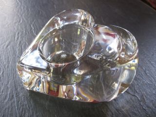 Orrefors Sweden Valentino Crystal Heart Votive Glass Candle Holder Rythkonen