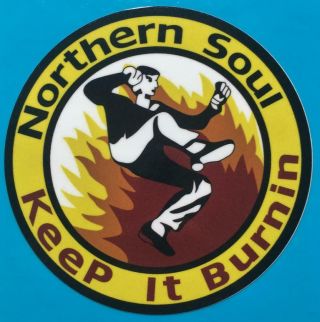 Northern Soul Record Box Sticker - Keep It Burnin Dancer