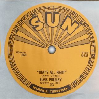 Elvis Presley.  Record Label Vinyl Sticker.  That 