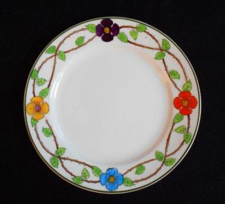 4x Vintage W.  H.  Grindley & Co.  Hilary Floral Bread Plates
