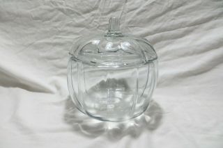 Anchor Hocking Glass Pumpkin Jar/cansiter