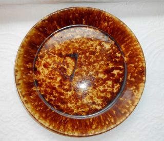 Antique Bennington Pottery Brown 9 1/2 " Pie Plate