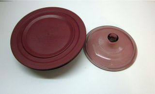 Corning Vision Cranberry 1 Quart Casserole With Lid And Plastic Storage Lid
