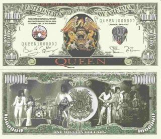 Queen We Will We Will Rock You Million Dollar Bills X 2 British Rock Band