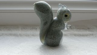 Langham Small Grey Glass Crystal Squirrel
