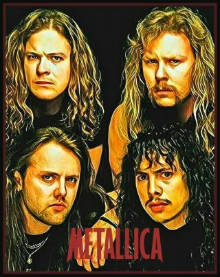 Metallica Cartoon Rock Art Justice For All Bumper Sticker Or Fridge Magnet
