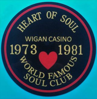 Northern Soul Record Box Sticker - Wigan Casino - 1973 / 81