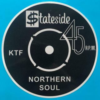 Northern Soul Record Box Sticker - Stateside Round - Black
