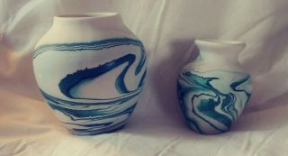 Matching Vintage Nemadji Pottery Vases