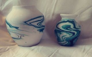Matching Vintage Nemadji Pottery Vases 2