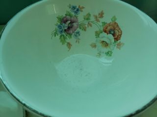 1940 ' s Harker Pottery Mallow Floral Mixing Bowl Pie and Cake Dish 2