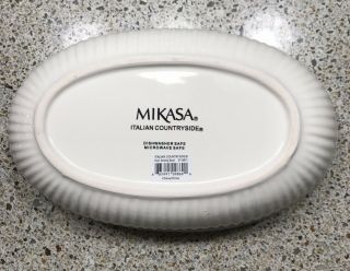 Mikasa Italian Countryside Oval Serving Bowl Cream Ivory 5