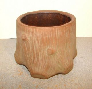 Peters & Reed Zane Ware Pottery Moss Aztec Tree Stump Vase Bowl