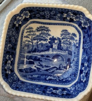 Copeland Spode Made In England Blue Tower Serving Bowl