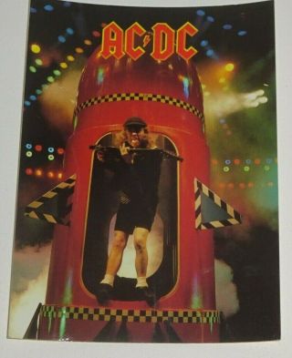 Ac/dc Angus Young 1989 Postcard