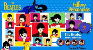The Beatles Yellow Submarine Cartoon Vinyl Bumper Sticker Or Fridge Magnet
