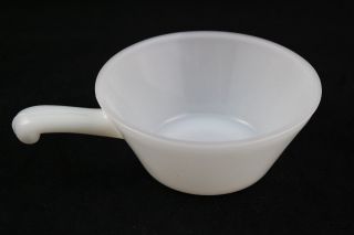 Anchor Hocking Fire - King Ware 12 Made In U.  S.  A Milk Glass Handled Bowl