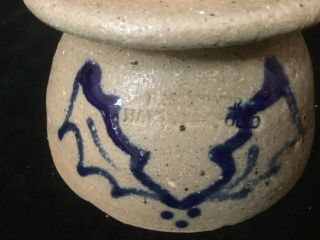 Bruce Stebner Salt Glazed Stoneware Pottery Candleholder/ Oil Lamp 2