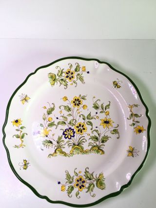 Hand Painted French Country Dinner Plate Varages Vieux Provence Charger (s) 12 "