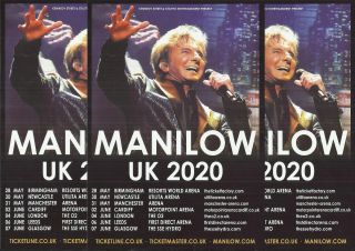 Barry Manilow - 2020 Uk Tour Flyers X 3