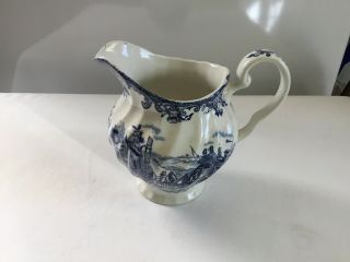 Johnson Brothers 4 1/2 " Creamer Blue Coaching Scenes Blue Made In England
