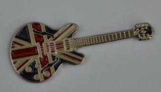 Noel Gallagher Oasis Union Jack Epiphone Guitar Quality Enamel Lapel Pin Badge
