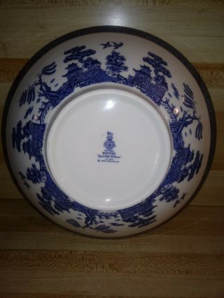 1984 Royal Doulton Booths Real Old Willow Vegetable Serving Bowl 9” Round 2