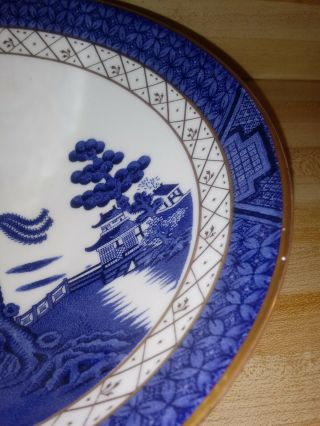 1984 Royal Doulton Booths Real Old Willow Vegetable Serving Bowl 9” Round 4