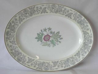 Wedgwood China Wildflower Wd3985 Oval Platter 13 - 5/8 "