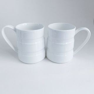 Fitz & Floyd Everyday Nevaeh White Pair Mugs