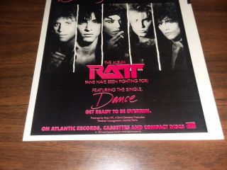 Ratt 1986 Dancing Undercover Advertisement 8 