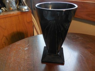 Indiana Glass " Pyramid " Black Tumbler Art Deco Depression Glass