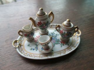 A Cute Miniature Limoges Tea Set For One.
