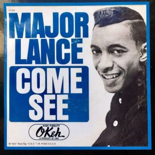 Northern Soul Record Box Sticker - Major Lance - Come See