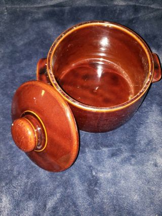 Vintage West Bend Brown Dipped Bean Pot 3