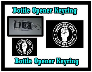 Northern Soul - Ktf (black) - Novelty Bottle Opener Keyring - Gifts / Present