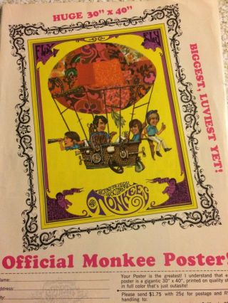 The Monkees,  Poster,  Full Page Vintage Promotional Ad