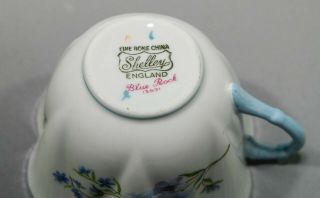 Vintage Shelley Blue Rock Tea Cup and Saucer Fine Bone China England 13591 3